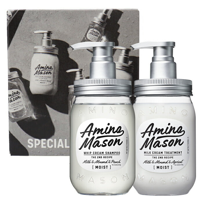 シャンプー トリートメント セット Amino Mason アミノメイソン アミノ酸 ボタニカル オーガニック ナイトケア スリーク うねり 寝ぐせ ノンシリコンシャンプー 450ml 2本 おしゃれ ギフト 母の日 父の日