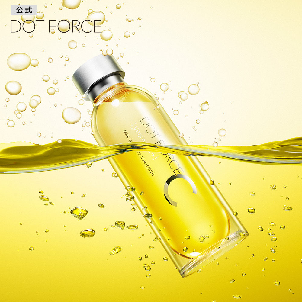 化粧水 乳液 2層 ミルク化粧水 ドットフォース デュアルブレンド ミルク スキン ローション DOT FORCE 毛穴 くすみ ビタミンC 乾燥 マスク肌荒れ 200mL