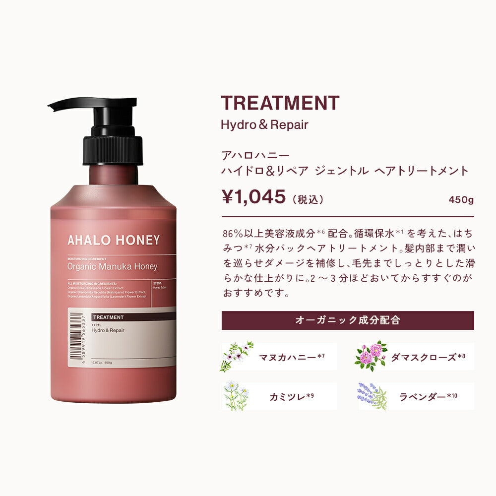ヘアオイルAHALOHONEYアハロハニーハイドロ&リペアジェントルヘアオイルマヌカハニーはちみつ100mL[単品]