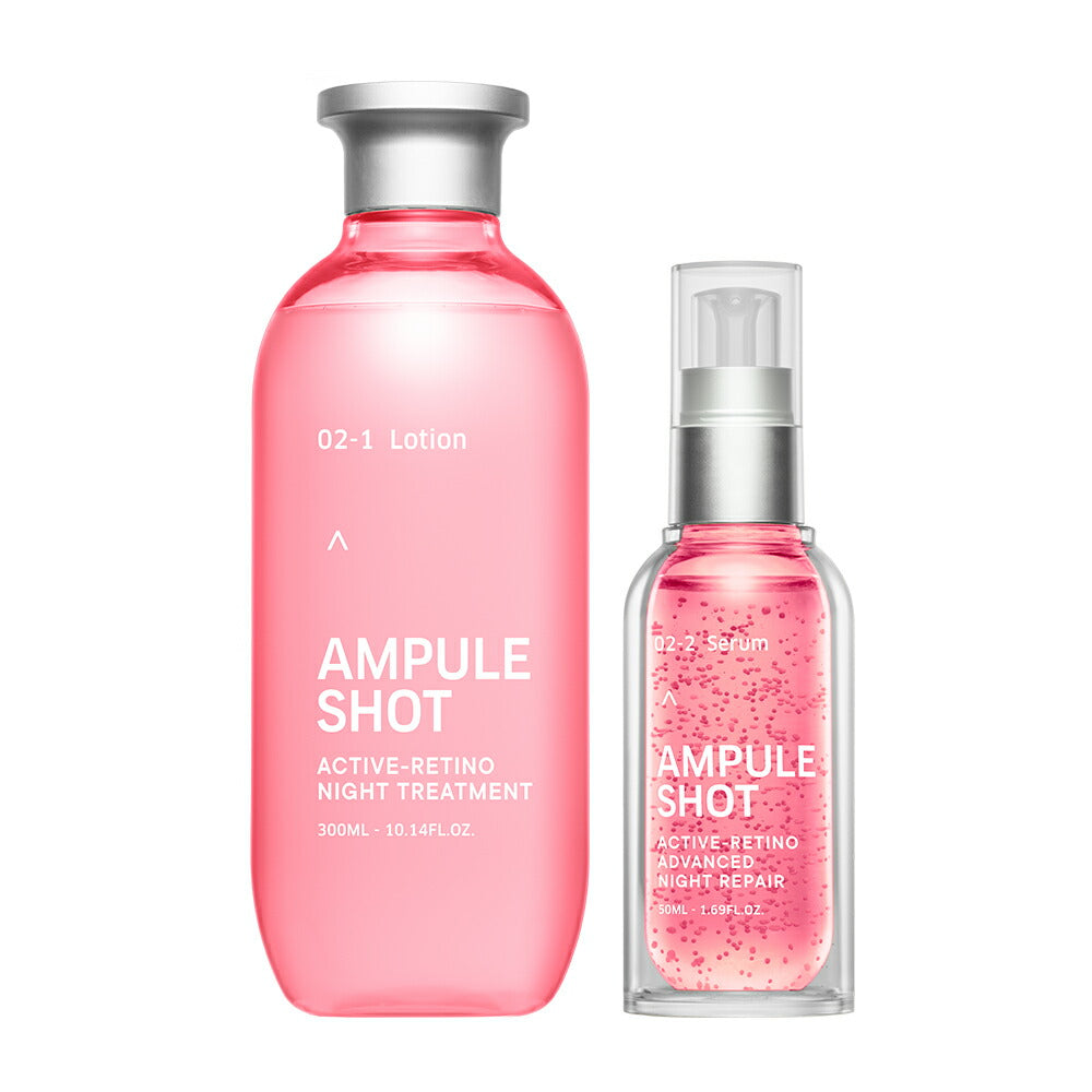 ナノアクティブスキンモイスチャライジングシステム 2種セット]アンプルショット AMPULE SHOT モイスチャー