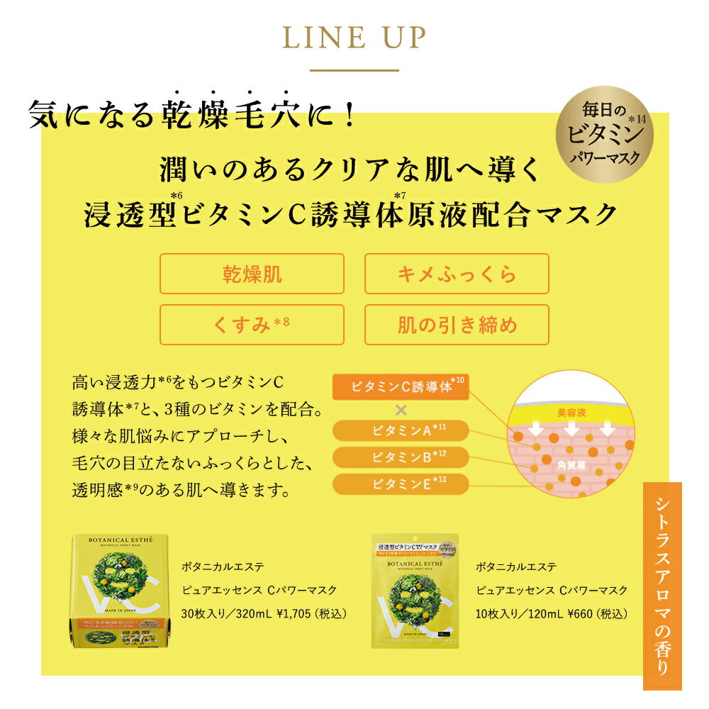 【先行発売記念！ポイント20倍～3月28日01:59まで】[2種セット]シートマスクボタニカルエステピュアエッセンスCパワーマスクバランシングマスクフェイスマスクフェイスパック美容液乾燥毛穴ビタミン原液ボタニカルBOTANICALESTHE朝パック日本製各10枚入
