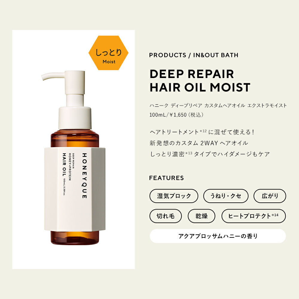 シャンプートリートメントHONEYQUEハニークディープリペアシャンプーヘアトリートメント1dayトライアルモイストマヌカハニーはちみつ蜜髪アミノ酸キューティクル補修うねり保水パサつき各10mL[5個セット]