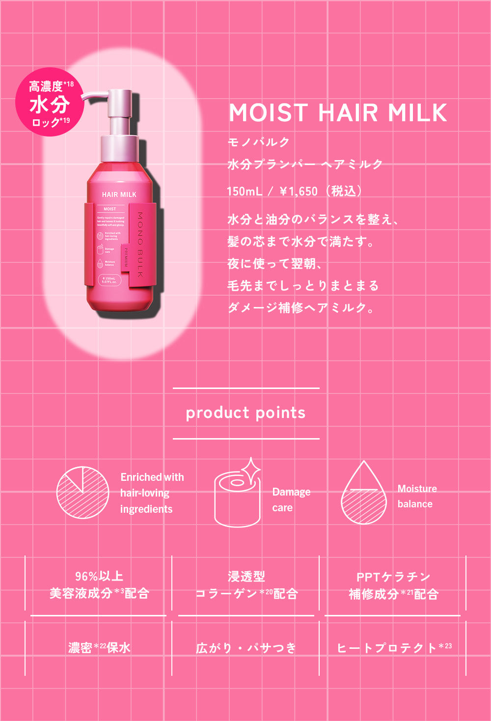 モノバルク モイスト ヘアミルク [150mL]